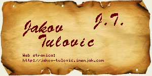 Jakov Tulović vizit kartica